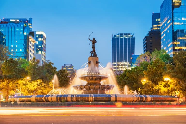 Fuente de Diana Cazadora en el centro de Ciudad de México